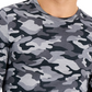 Pijama masculino com estampa camuflada da INC International Concepts, cinza, tamanho pequeno