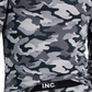 Pijama masculino com estampa camuflada da INC International Concepts, cinza, tamanho pequeno