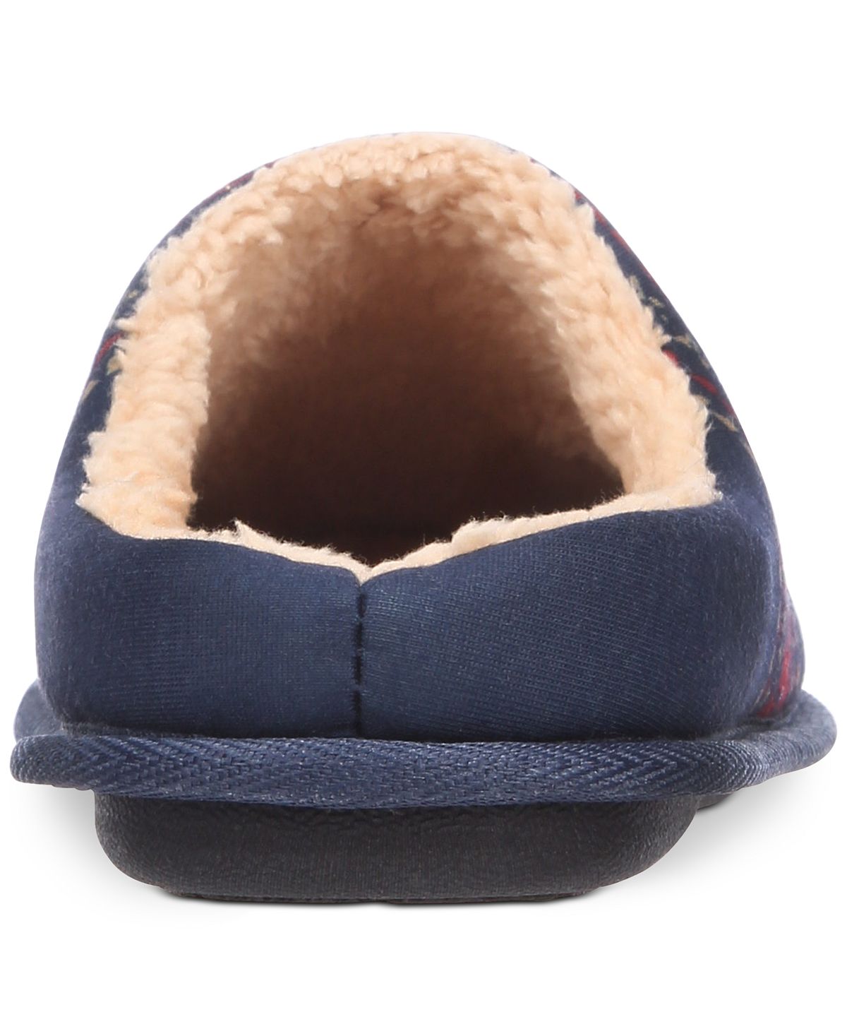 Chinelos masculinos com estampa de alce Club Room, azul, tamanho médio