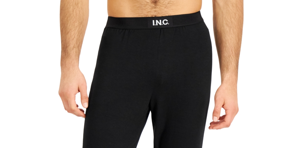 Calça de pijama masculina INC International Concepts preta tamanho XX-G