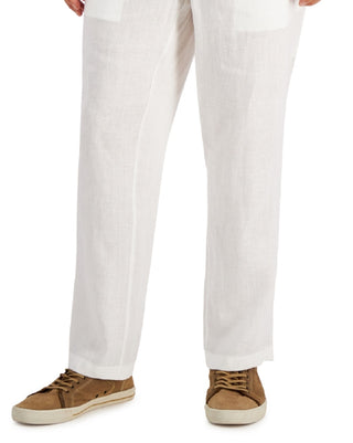 Club Room Men's 100% Linen Pants White Size 36X30
