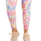 ID Ideology Leggings femininas de cintura alta com bolso elástico e tie-dye, tamanho 1X, rosa
