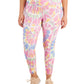 ID Ideology Leggings femininas de cintura alta com bolso elástico e tie-dye, tamanho 1X, rosa