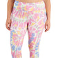 Leggings femininas ID Ideology Plus Twisted Colors, brancas, tamanho 2X