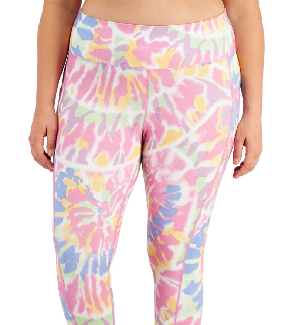 Leggings femininas ID Ideology Plus Twisted Colors, brancas, tamanho 2X