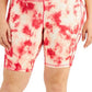 ID Ideology Shorts de ciclismo feminino plus size tie-dye rosa tamanho 1X