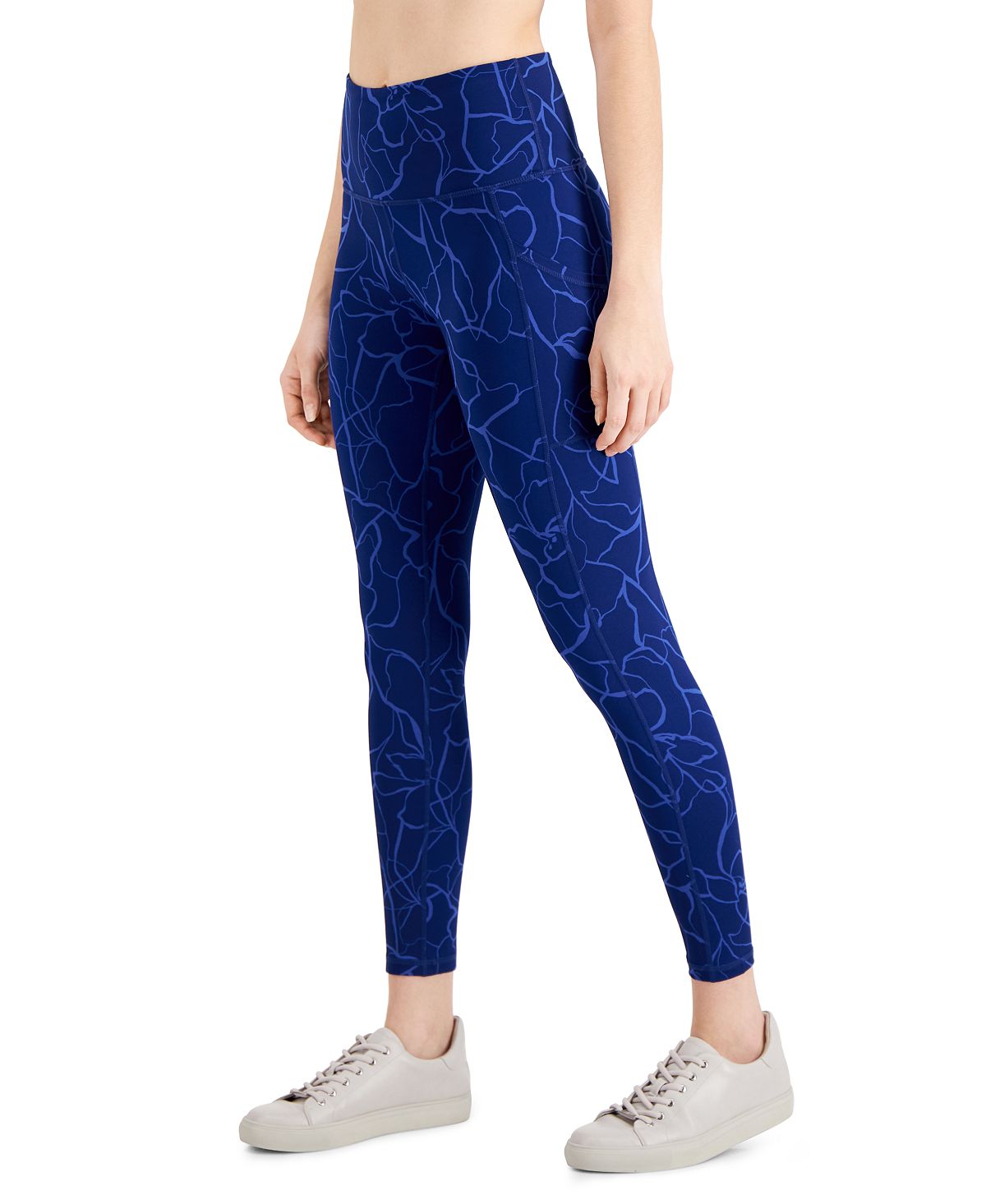 Leggings femininas de compressão com estampa floral e bolso ID Ideology, tamanho X-S