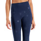 Leggings femininas ID Ideology com estampa de estrela, azul, tamanho pequeno