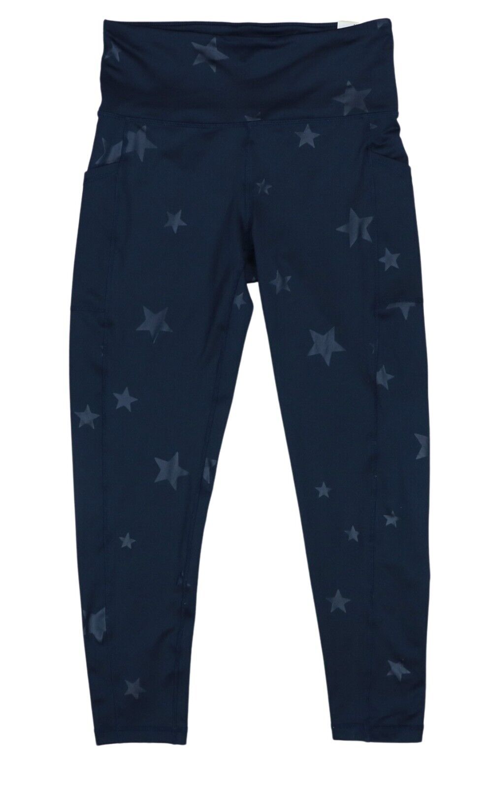 Leggings femininas ID Ideology com estampa de estrela 7/8, tamanho grande, azul