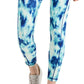 ID Ideology Leggings de compressão femininas 7/8, azul, tamanho extrapequeno