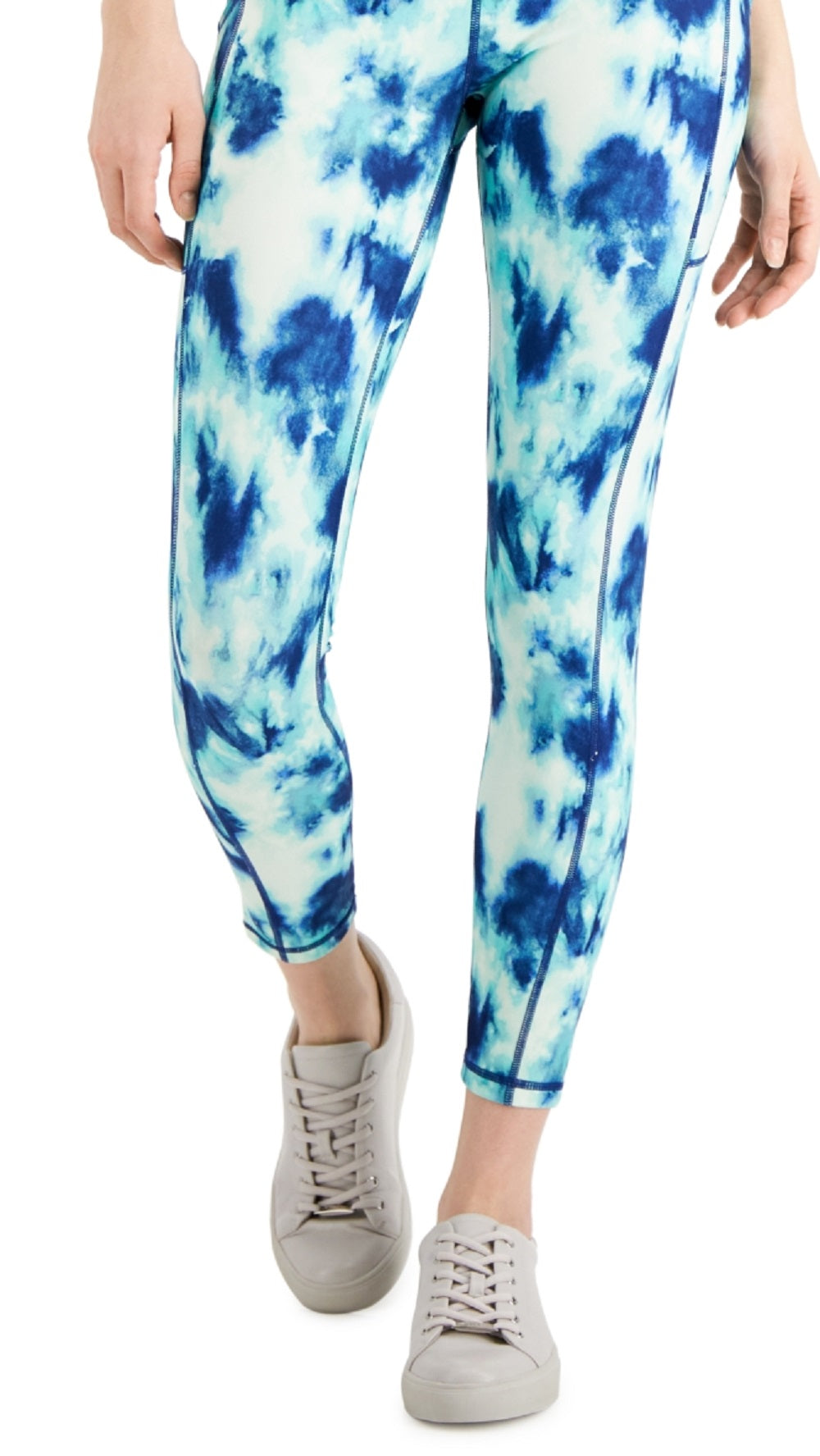 ID Ideology Leggings de compressão femininas 7/8, azul, tamanho extrapequeno