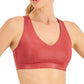 Sutiã feminino metálico com alças ID Ideology, vermelho, tamanho X-G