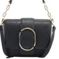 Bolsa transversal Alfani Bekka Flap feminina, preta, tamanho regular