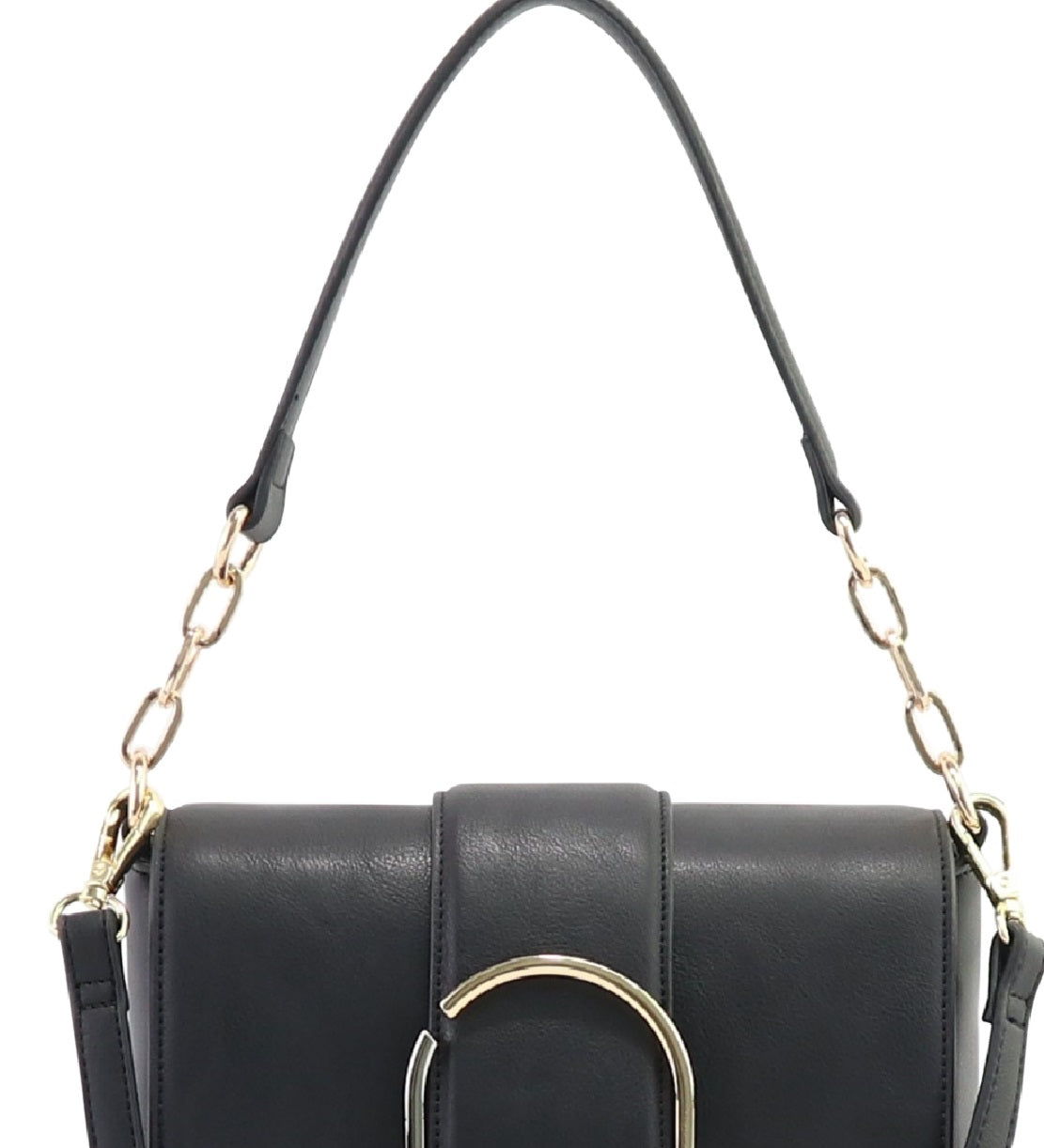 Bolsa transversal Alfani Bekka Flap feminina, preta, tamanho regular
