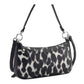 Bolsa de ombro transversal feminina Alfani em couro sintético, animal, preta