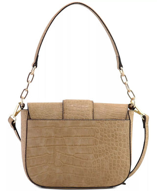 Bolsa transversal Alfani Bekka Small Flap feminina marrom