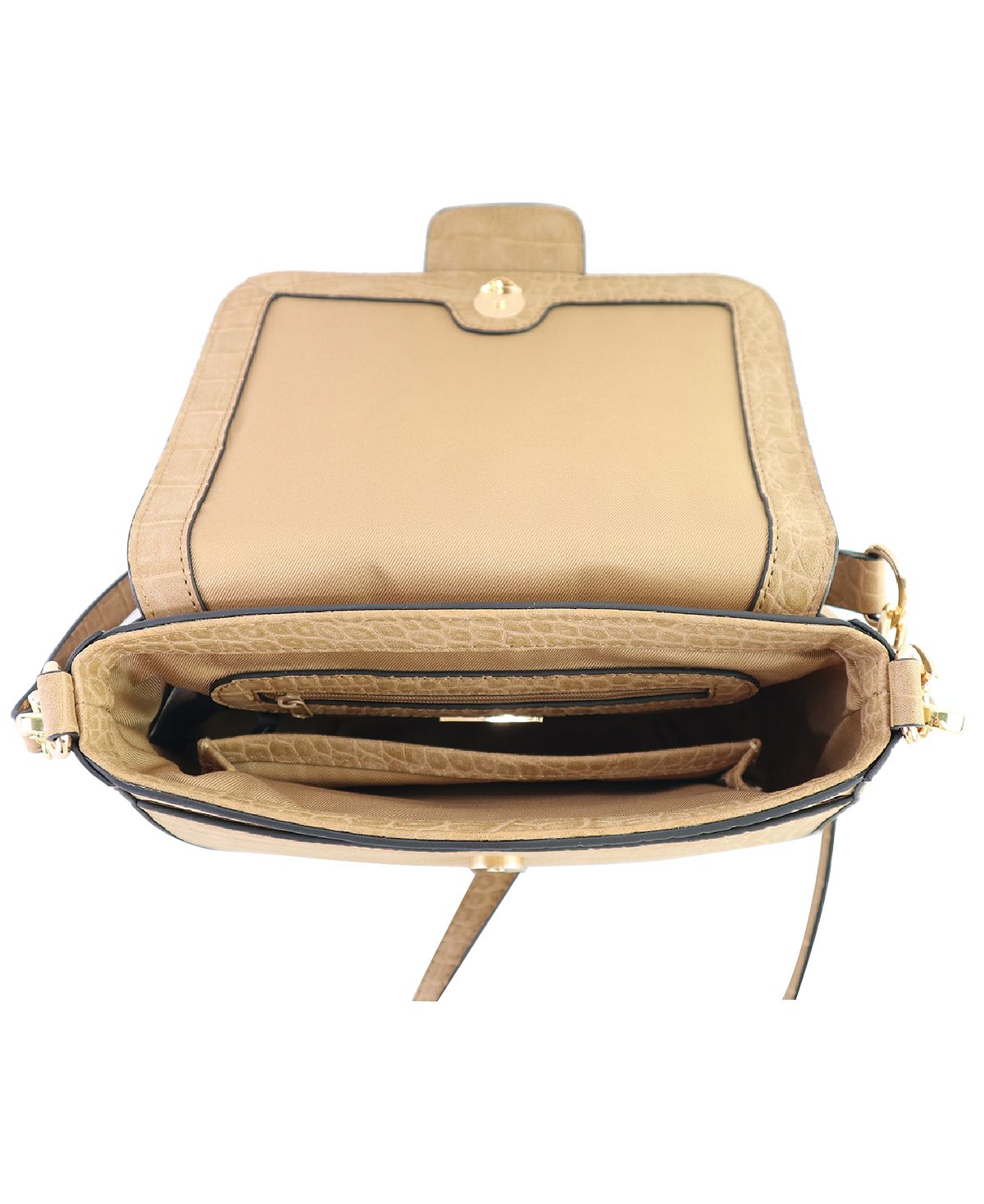 Bolsa transversal Alfani Bekka Small Flap feminina marrom