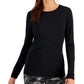 Camiseta feminina justa de manga comprida ID Ideology, preta, tamanho XX-G