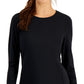 Camiseta feminina justa de manga comprida ID Ideology, preta, tamanho XX-G