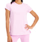 Camiseta feminina de malha ID Ideology rosa tamanho X-S