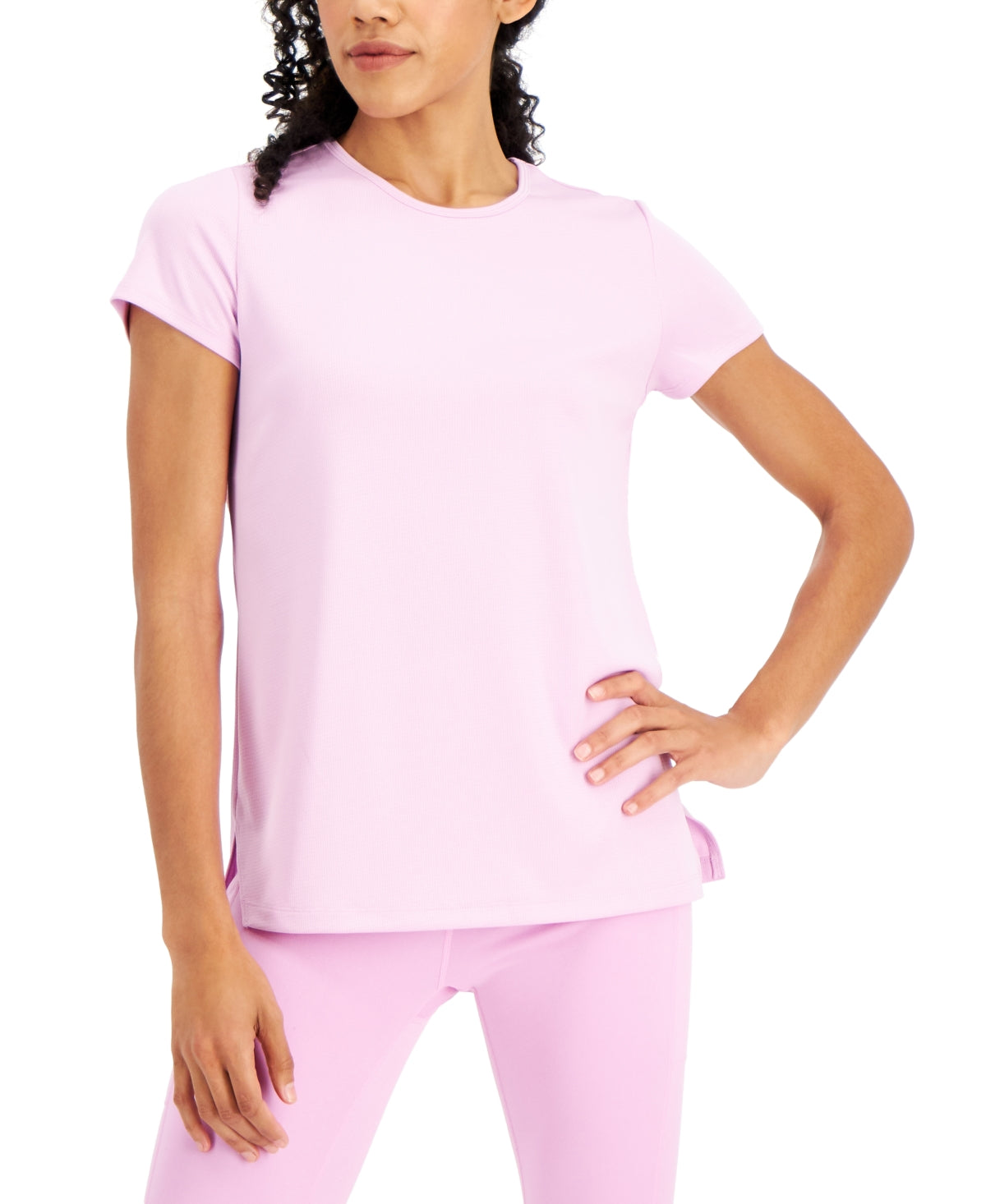 Camiseta feminina de malha ID Ideology rosa tamanho X-S