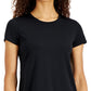 Camiseta feminina de malha ID Ideology, preta, tamanho X-S