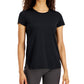 Camiseta feminina de malha ID Ideology, preta, tamanho X-S