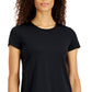 Camiseta feminina de malha ID Ideology, preta, tamanho médio