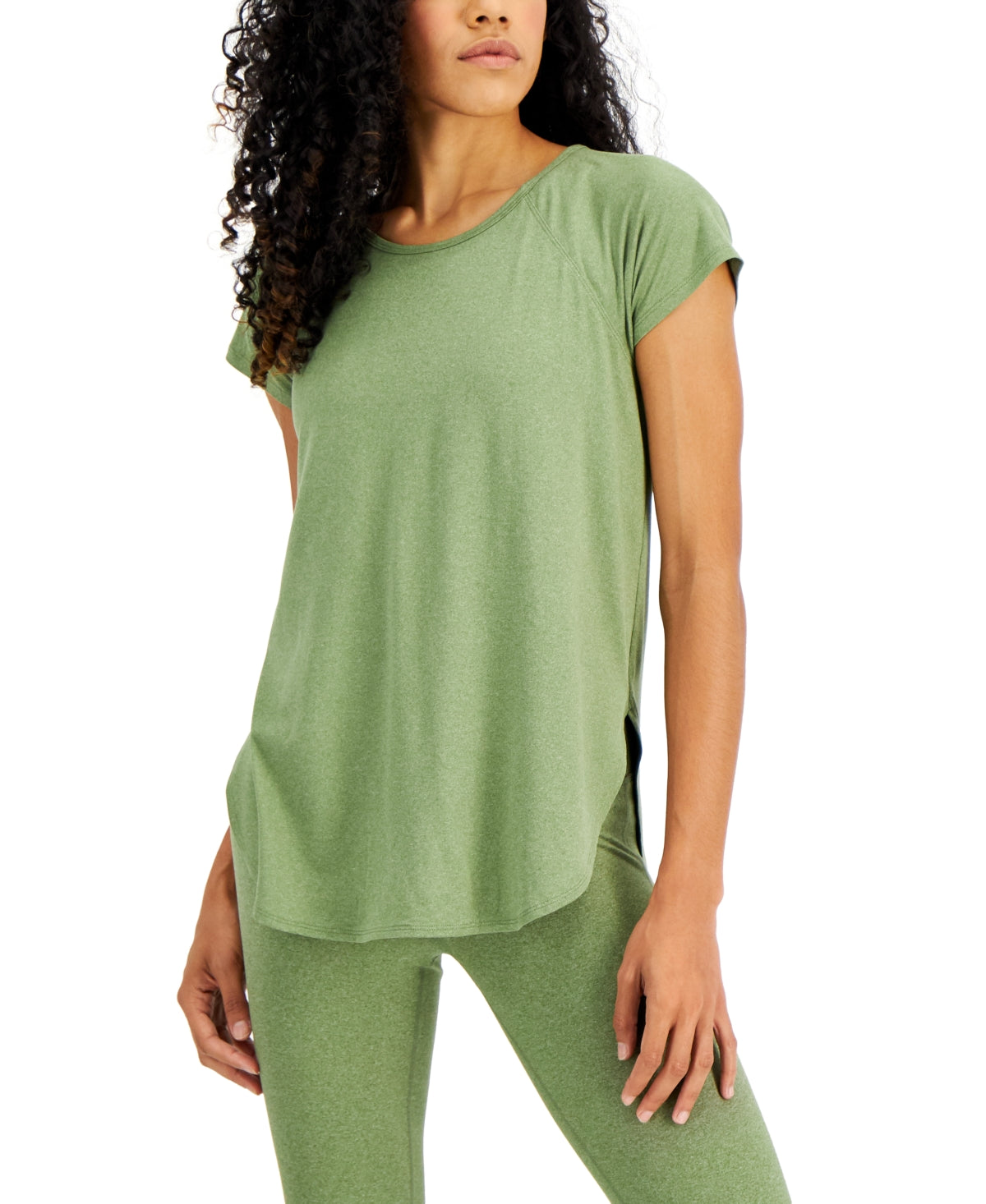 Conjunto de moletom feminino ID Ideology, camiseta verde, tamanho pequeno