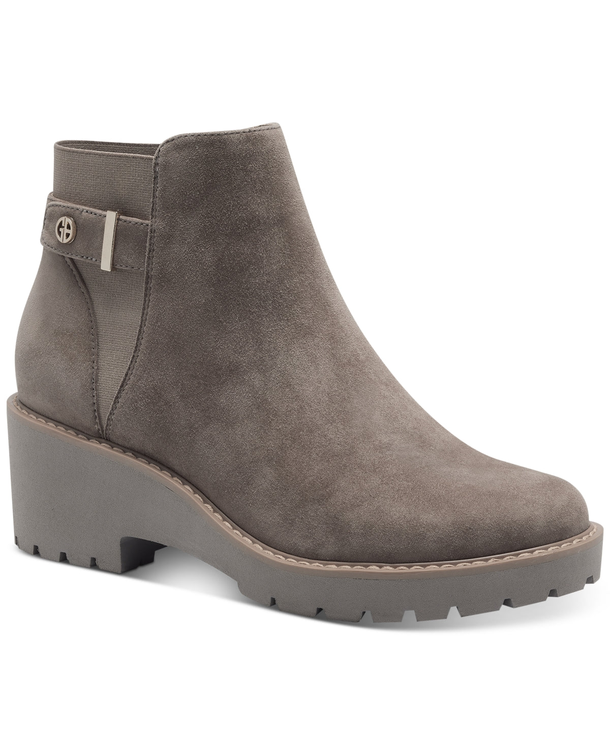 Botas femininas Giani Bernini Vaass Wedge marrom tamanho 9 M