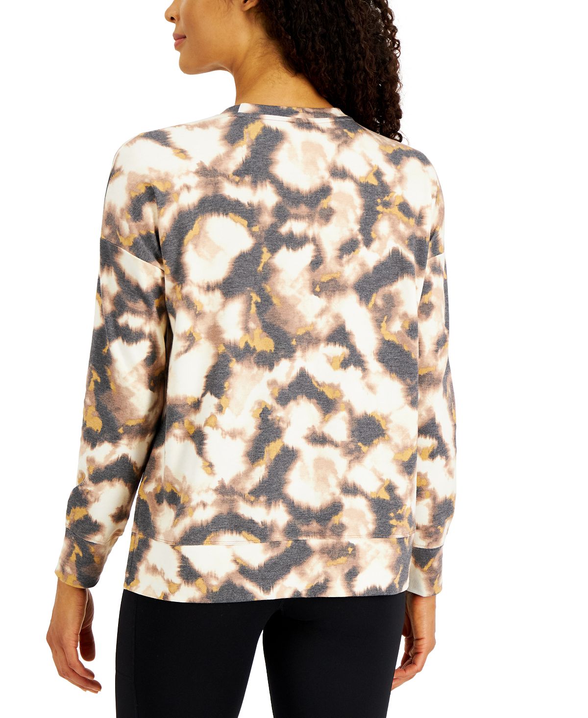 ID Ideology Top tingido feminino marrom tamanho médio