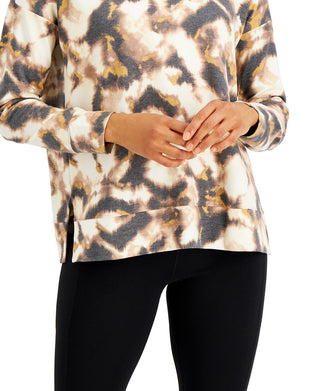 ID Ideology Top tingido feminino marrom tamanho médio