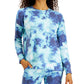 ID Ideology Blusa Feminina Tie Dye Azul Tamanho Médio