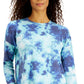 ID Ideology Blusa Feminina Tie Dye Azul Tamanho Grande
