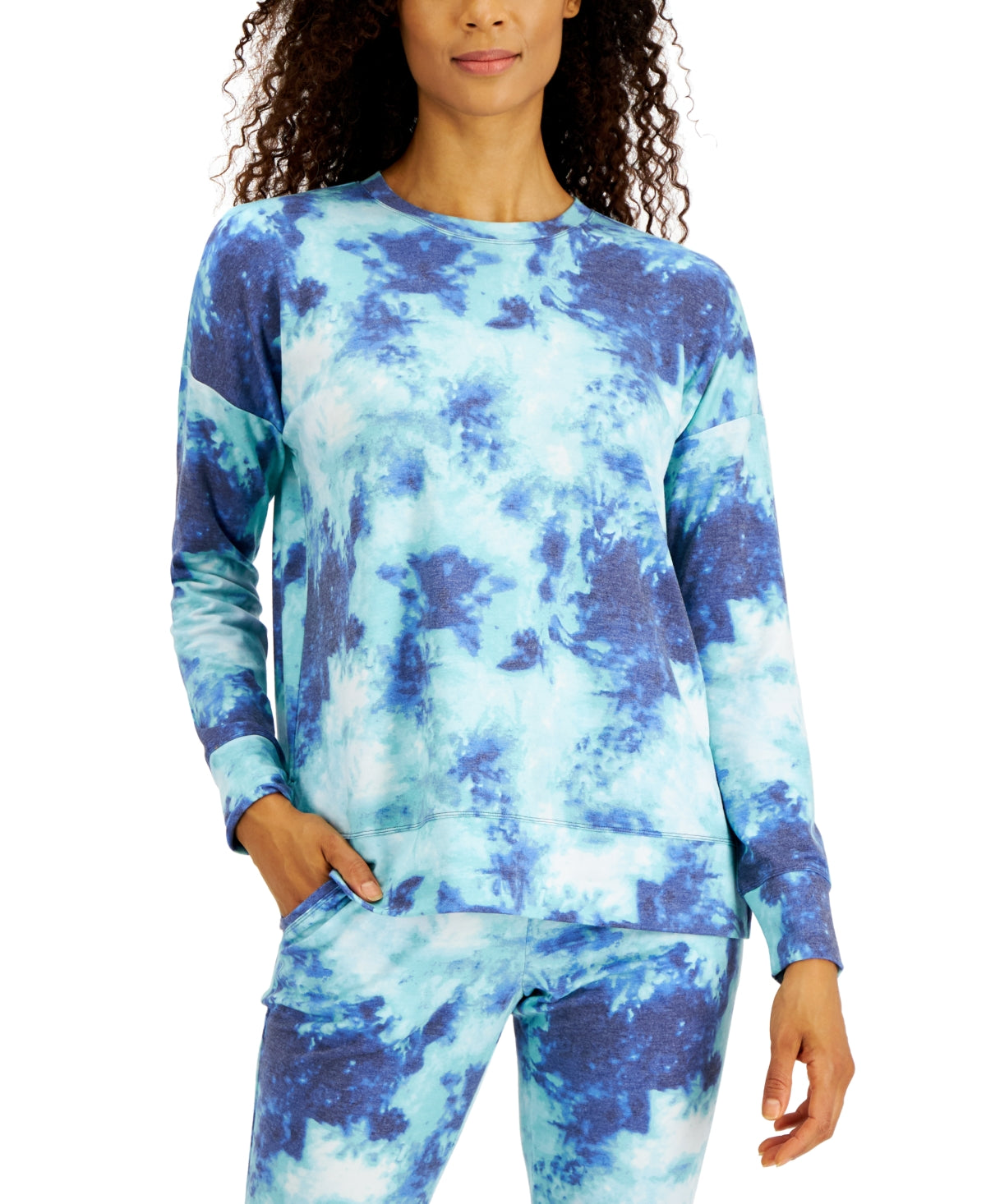ID Ideology Blusa Feminina Tie Dye Azul Tamanho X-G