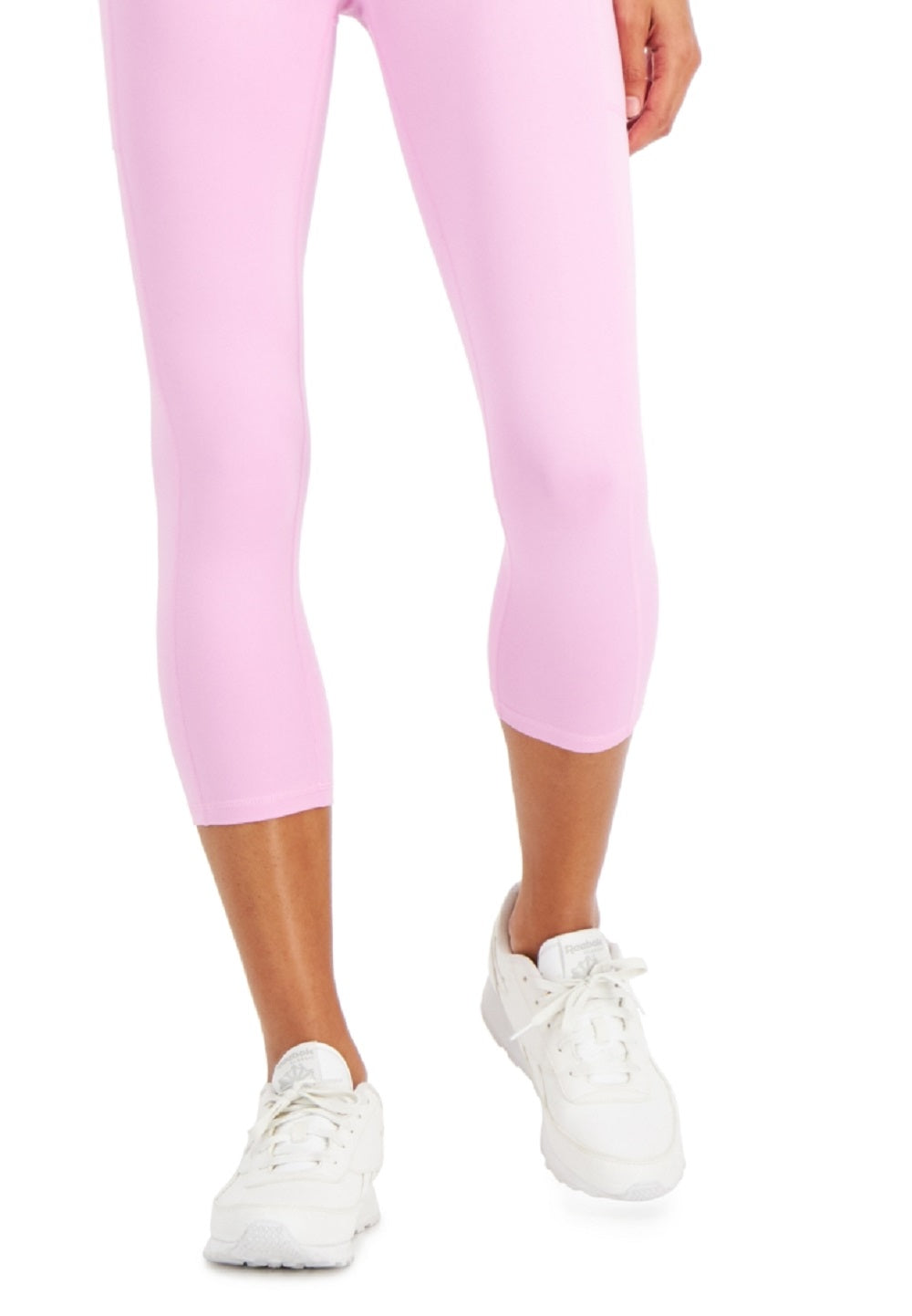 Leggings cropped femininas Ideology de cintura alta com bolso lateral, roxas, tamanho pequeno