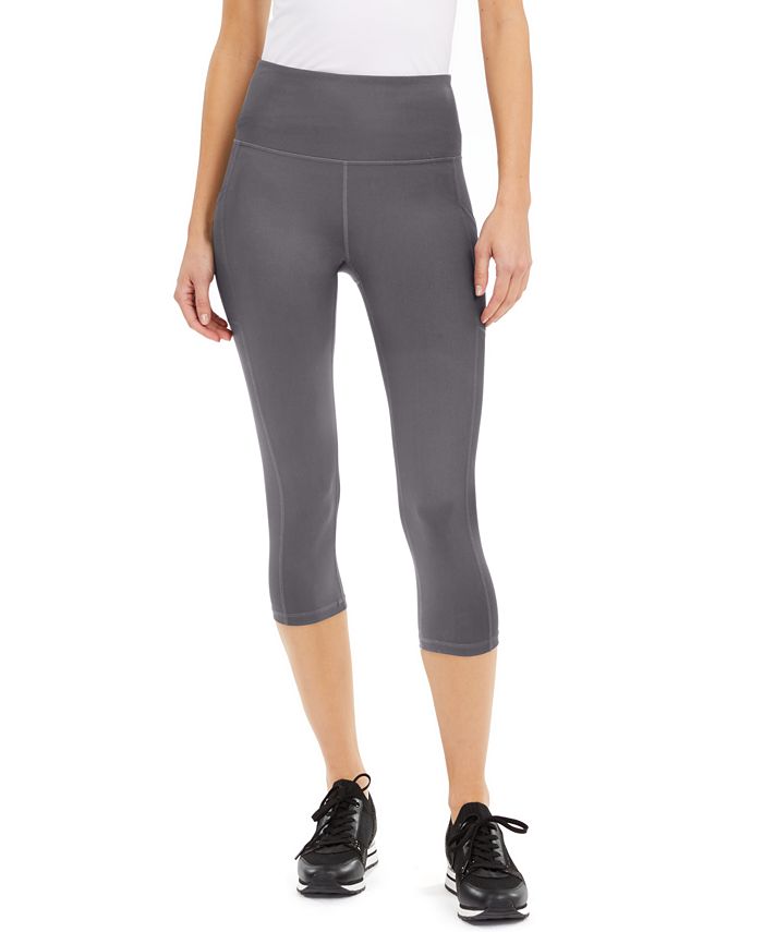 Id Ideology Leggings femininas de compressão com cintura alta e bolso lateral, tamanho grande, roxas