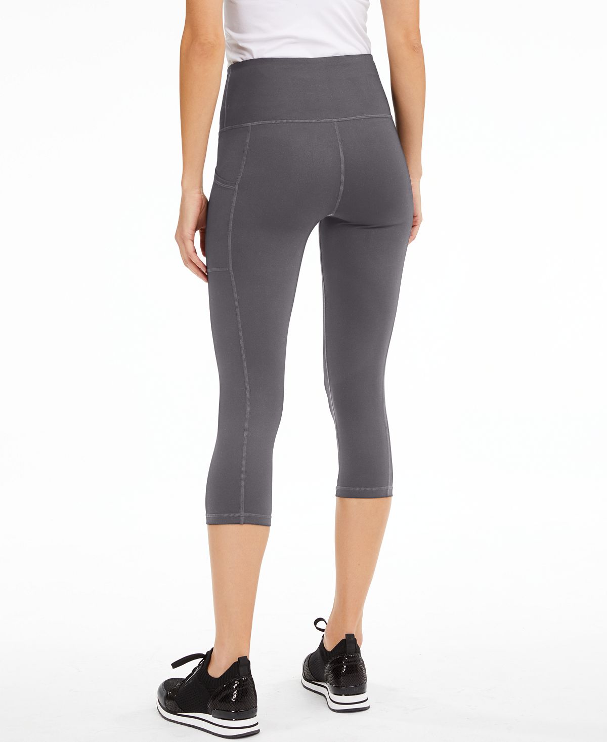 Id Ideology Leggings femininas de compressão com cintura alta e bolso lateral, tamanho grande, roxas