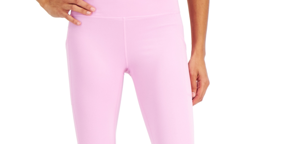 ID Ideology Leggings femininas de compressão com cintura alta e bolso lateral, pretas, tamanho XXL