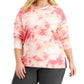 ID Ideology Top Feminino Tie Dye com Fenda Lateral Rosa