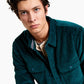 Jaqueta masculina Sun + Stone Owen com forro de lã e veludo cotelê verde, tamanho XX-G
