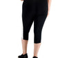 Legging Capri Colorblock Feminina ID Ideology Preta Tamanho 3X