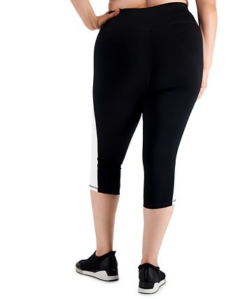 Legging Capri Colorblock Feminina ID Ideology Preta Tamanho 3X