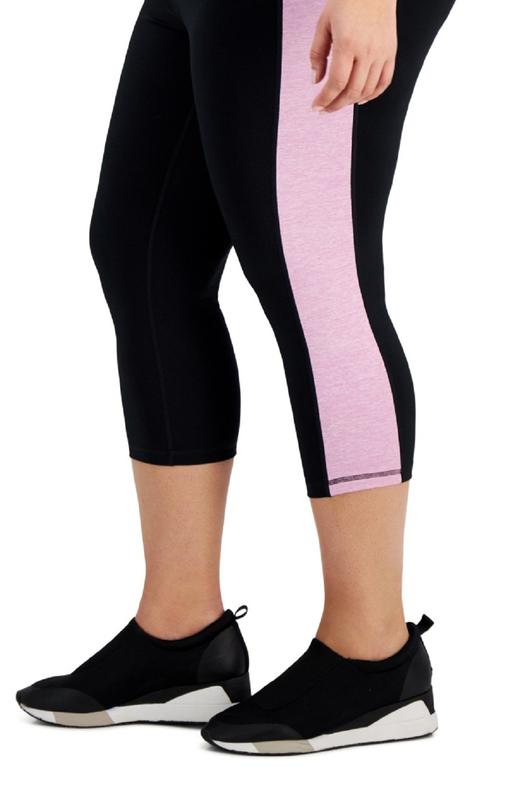 ID Ideology Leggings Cropped Colorblocked Femininas Roxas Tamanho 3X