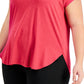 Conjunto de moletom feminino ID Ideology, camiseta rosa