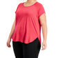 Conjunto de moletom feminino ID Ideology, camiseta rosa