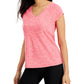 Camiseta ID Ideology Essentials Rapidry Heathered Performance Feminina Rosa Tamanho X-S
