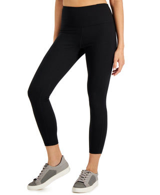 Conjunto de moletom feminino ID Ideology Essentials, leggings 7/8, preto, tamanho grande