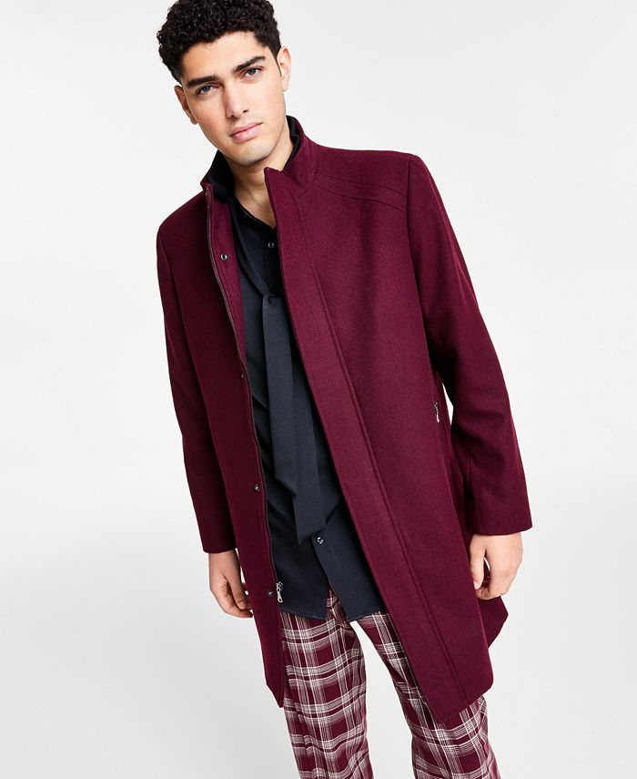 INC International Concepts Kylo Topcoat Masculino Vermelho Tamanho Pequeno