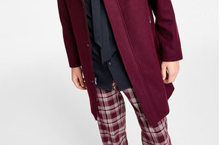 INC International Concepts Kylo Topcoat Masculino Vermelho Tamanho Médio